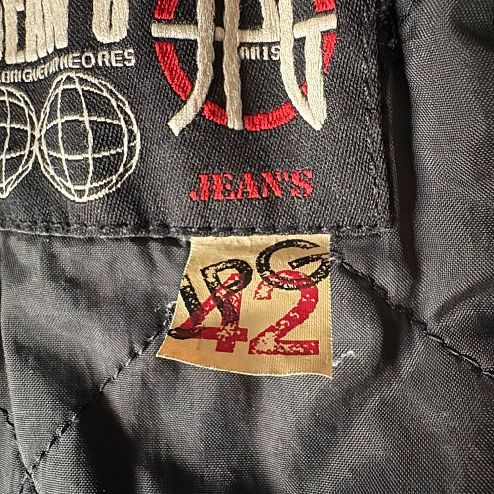 VTG Jean Paul Gaultier SS1990 Embroidered Denim Jacket With Scroll Embroidery - Picture 8 of 12